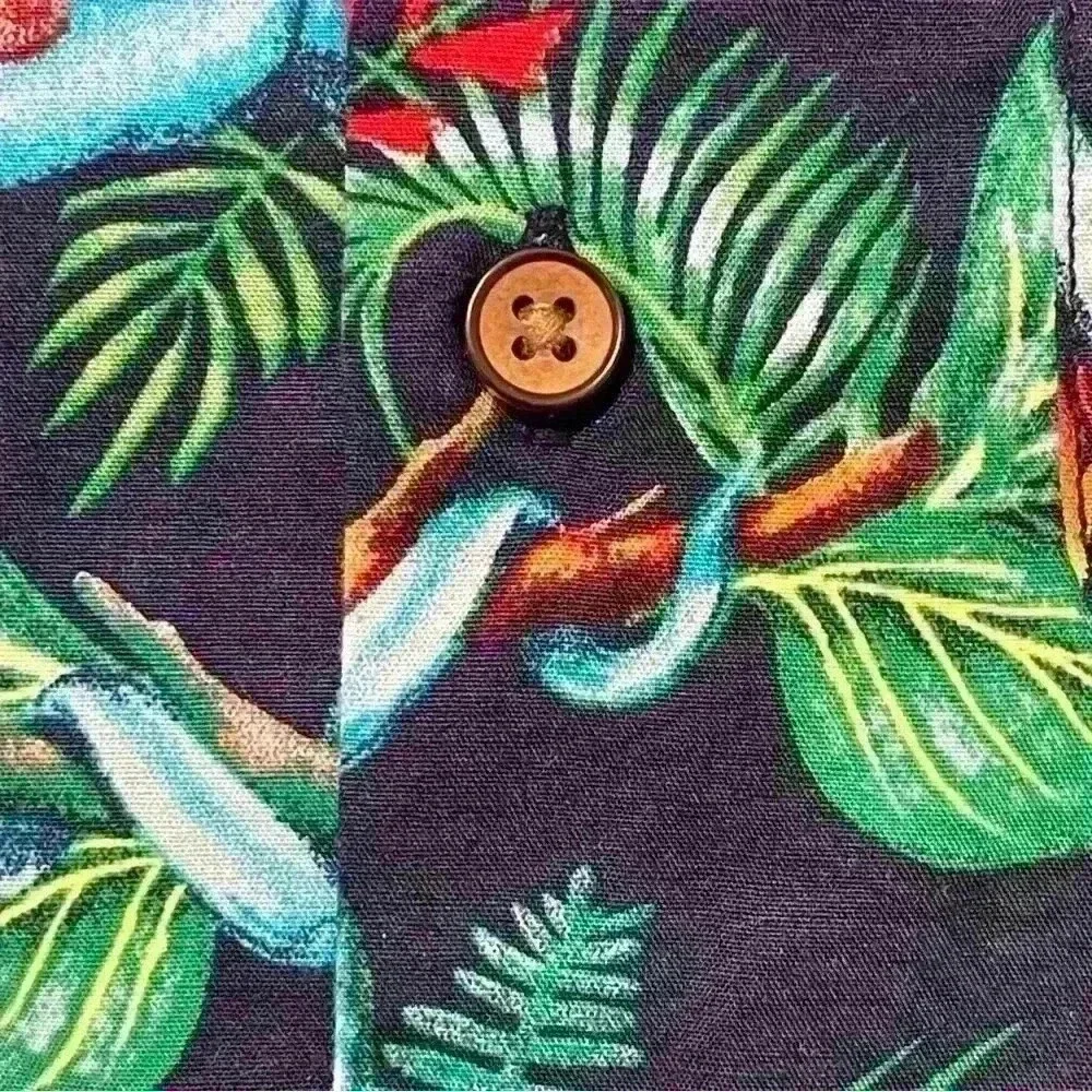 Children Place Jungle Animal Safari Print Cotton Button Front Shirt Size 5/6 S/P